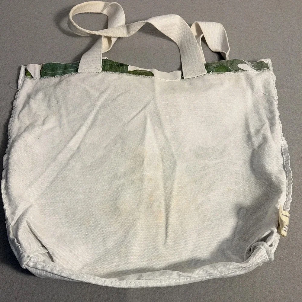 Tommy Bahama Woman's Canvas Tote, Green Floral Summer Tropical Vacation